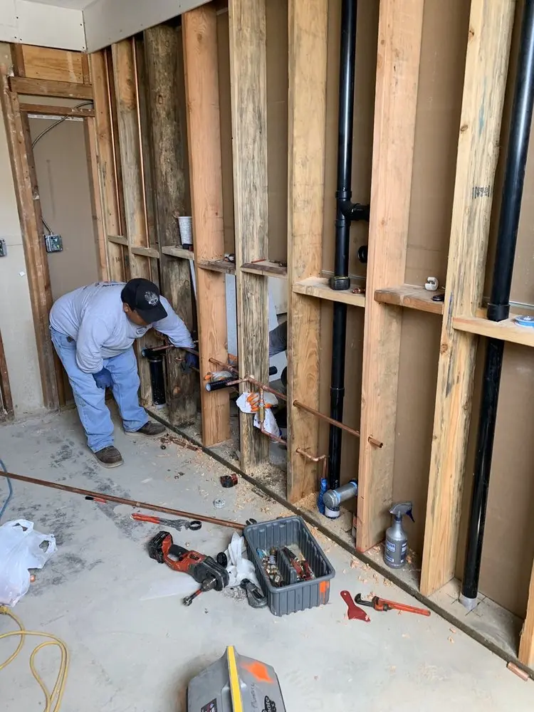 Commercial rough-in plumbing for Gas Line Repair in Shirley
